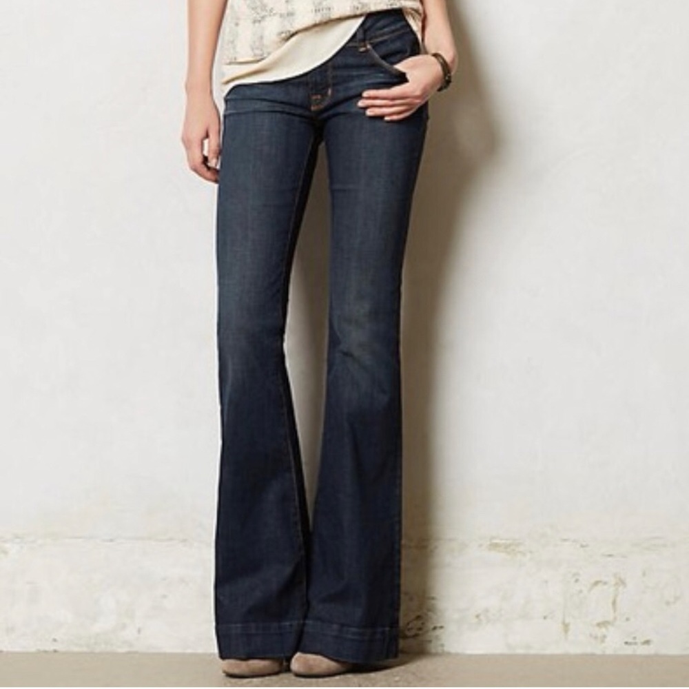 JBrand Lovestory Dark Wash Wide Flare